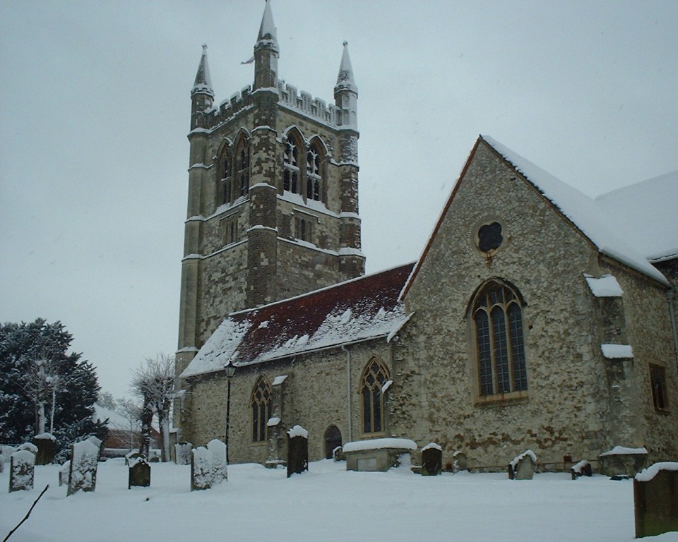 Snow St Andrews Church Farnham Surrey